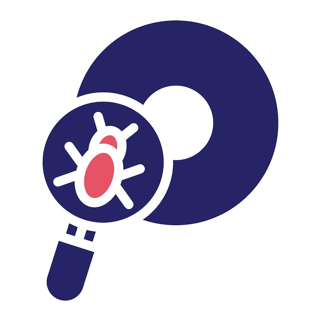 Ilustración del icono del vector de virus de CD del conjunto de iconos de seguridad cibernética