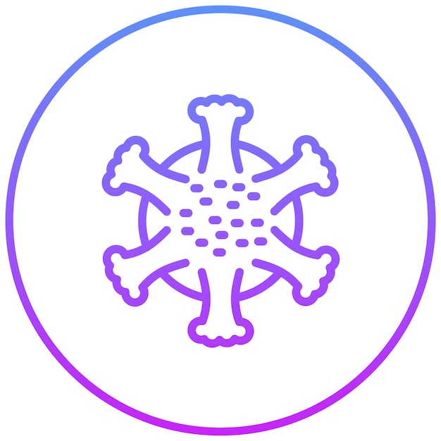 Ilustración del icono del vector de virus del conjunto de iconos de Medicina I