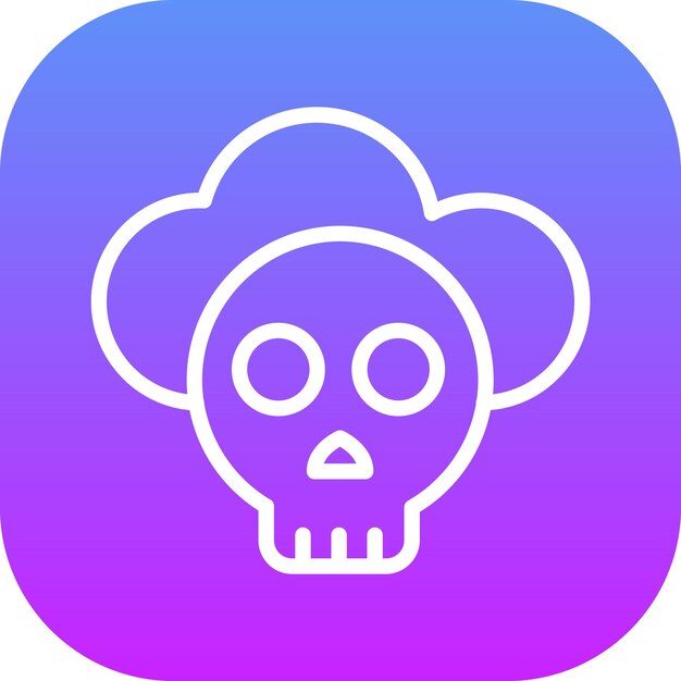 Ilustración del icono del vector de virus en la nube del conjunto de iconos de Seguridad Cibernética
