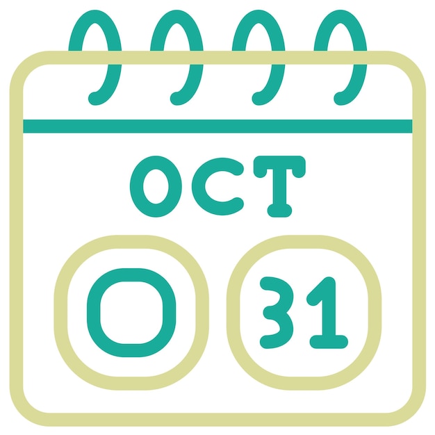 Vector ilustración del icono vectorial del 31 de octubre del iconset de halloween