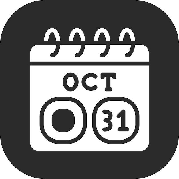 Ilustración del icono vectorial del 31 de octubre del iconset de Halloween