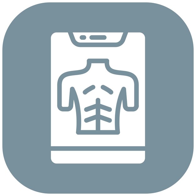 Vector ilustración del icono vectorial del abdomen del conjunto de iconos de la aplicación de entrenamiento