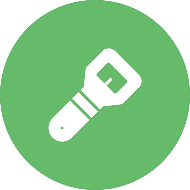 Ilustración del icono vectorial del abridor de botellas del conjunto de iconos del Año Nuevo