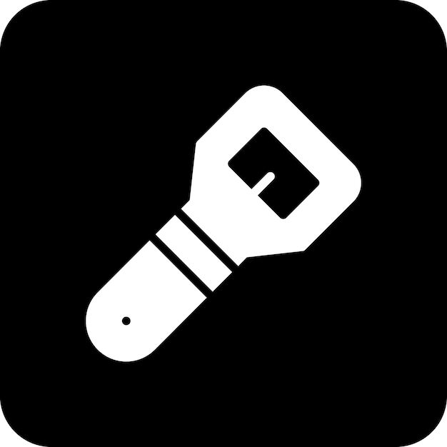 Ilustración del icono vectorial del abridor de botellas del conjunto de iconos del Año Nuevo