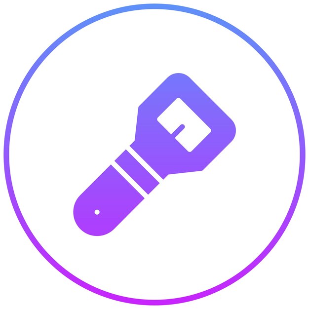 Ilustración del icono vectorial del abridor de botellas del conjunto de iconos del Año Nuevo