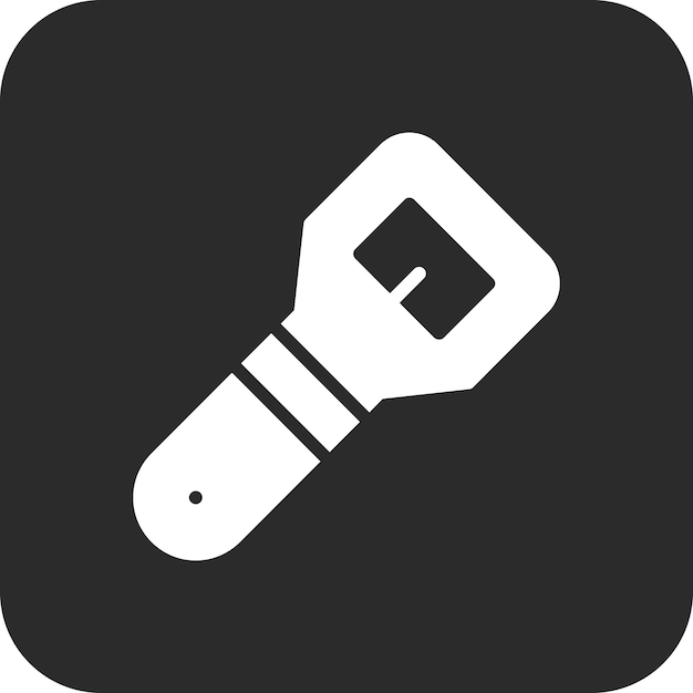 Ilustración del icono vectorial del abridor de botellas del conjunto de iconos del Año Nuevo