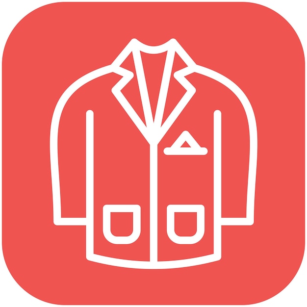 Ilustración del icono vectorial del abrigo del conjunto de iconos de comercio electrónico de moda