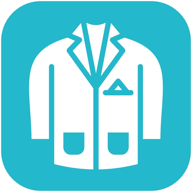 Ilustración del icono vectorial del abrigo del conjunto de iconos de comercio electrónico de moda