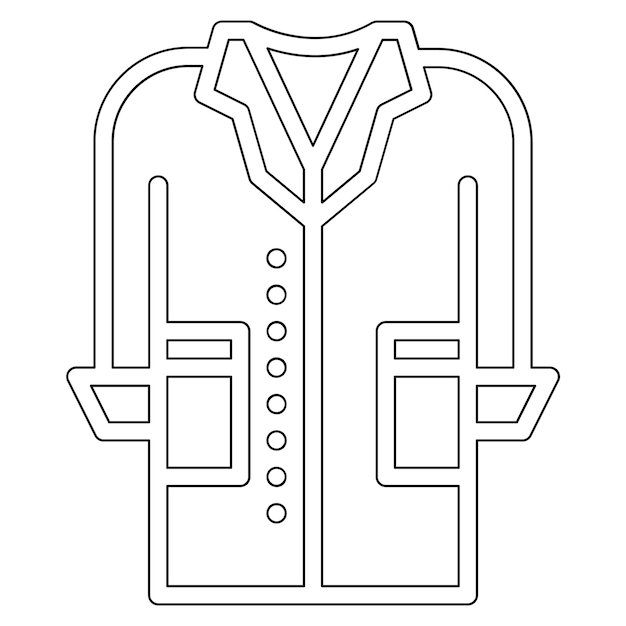 Ilustración del icono vectorial del abrigo del conjunto de iconos de ropa