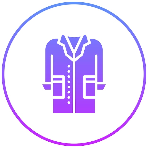 Ilustración del icono vectorial del abrigo del conjunto de iconos de ropa