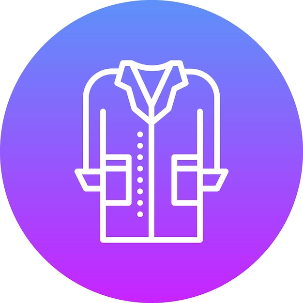 Ilustración del icono vectorial del abrigo del conjunto de iconos de ropa