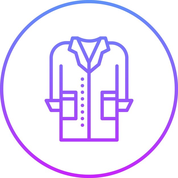 Ilustración del icono vectorial del abrigo del conjunto de iconos de ropa