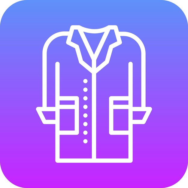 Ilustración del icono vectorial del abrigo del conjunto de iconos de ropa