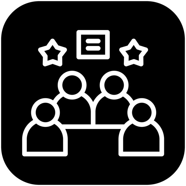 Ilustración del icono vectorial de actividades grupales del conjunto de iconos de planificación de vacaciones