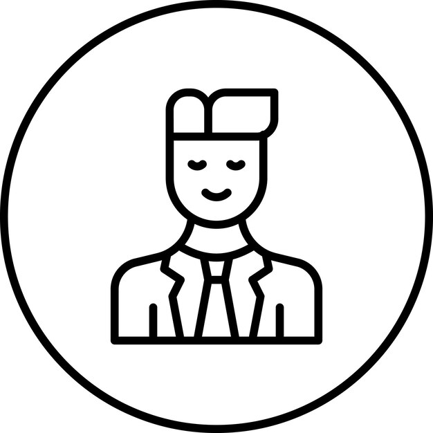 Ilustración del ícono vectorial del actor del conjunto de íconos de cine