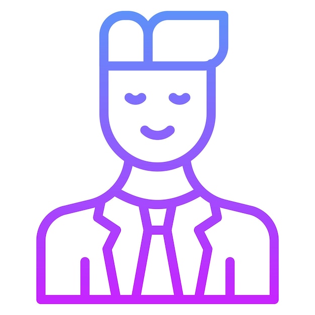Ilustración del ícono vectorial del actor del conjunto de íconos de cine