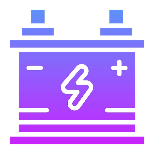 Ilustración del icono vectorial del acumulador del conjunto de iconos de energía renovable