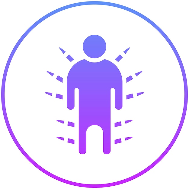 Ilustración del icono vectorial de acupuntura corporal del conjunto de iconos de Spa