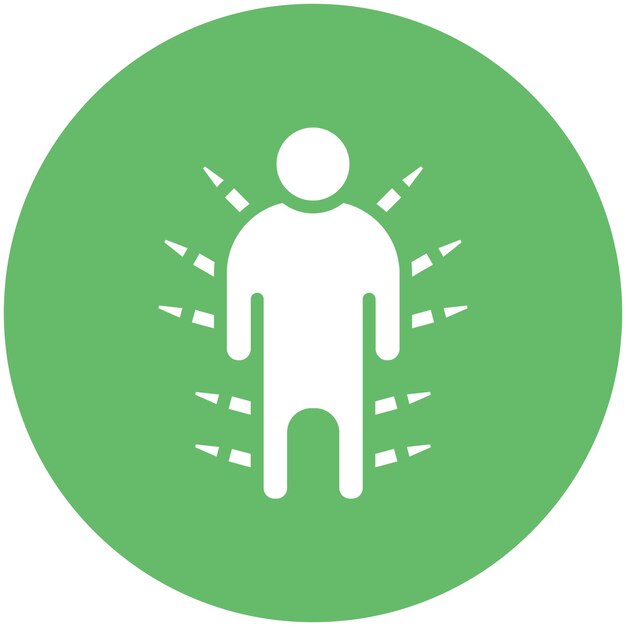 Ilustración del icono vectorial de acupuntura corporal del conjunto de iconos de Spa