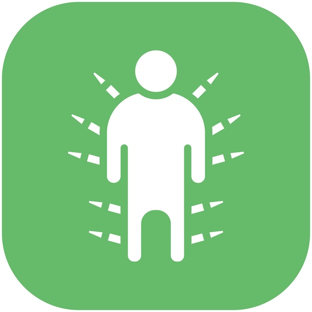 Ilustración del icono vectorial de acupuntura corporal del conjunto de iconos de Spa