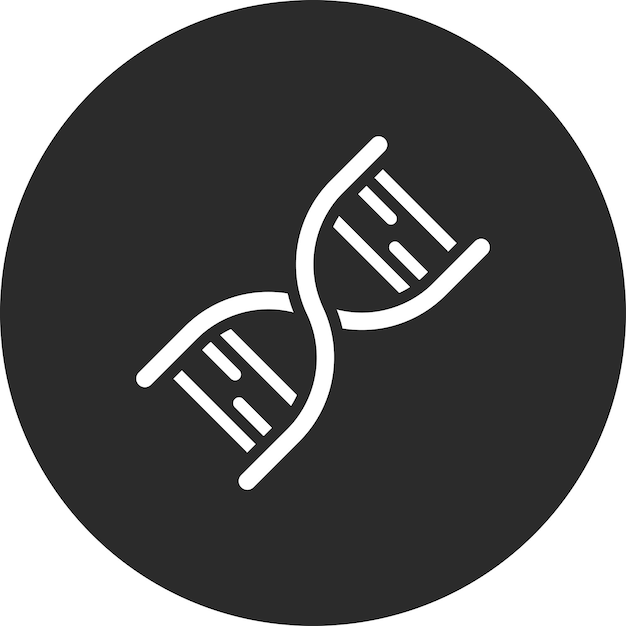 Ilustración del icono vectorial de ADN del conjunto de iconos de Investigación y Ciencia