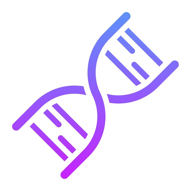 Ilustración del icono vectorial de ADN del conjunto de iconos de Investigación y Ciencia