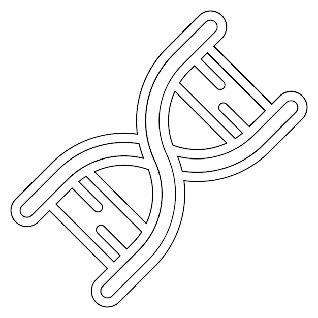 Vector ilustración del icono vectorial de adn del conjunto de iconos de investigación y ciencia