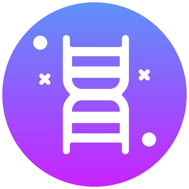 Ilustración del icono vectorial de ADN del conjunto de iconos de laboratorio