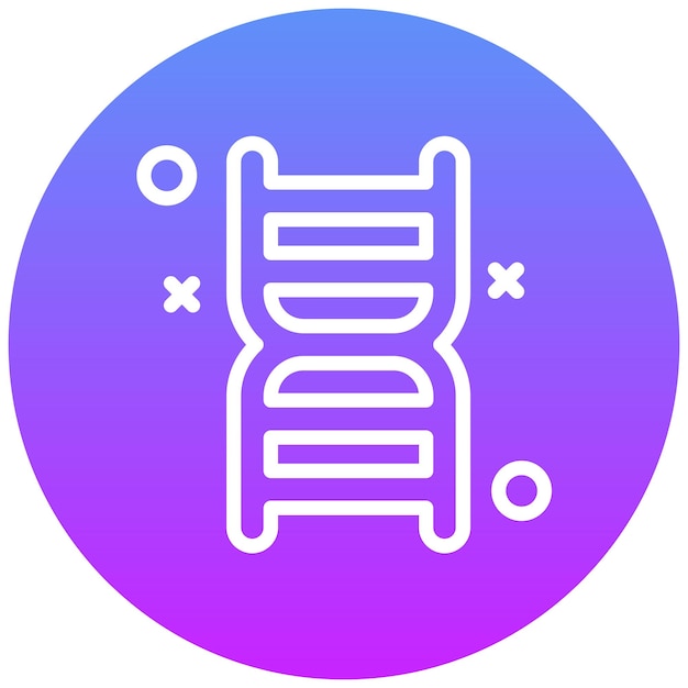 Ilustración del icono vectorial de ADN del conjunto de iconos de laboratorio