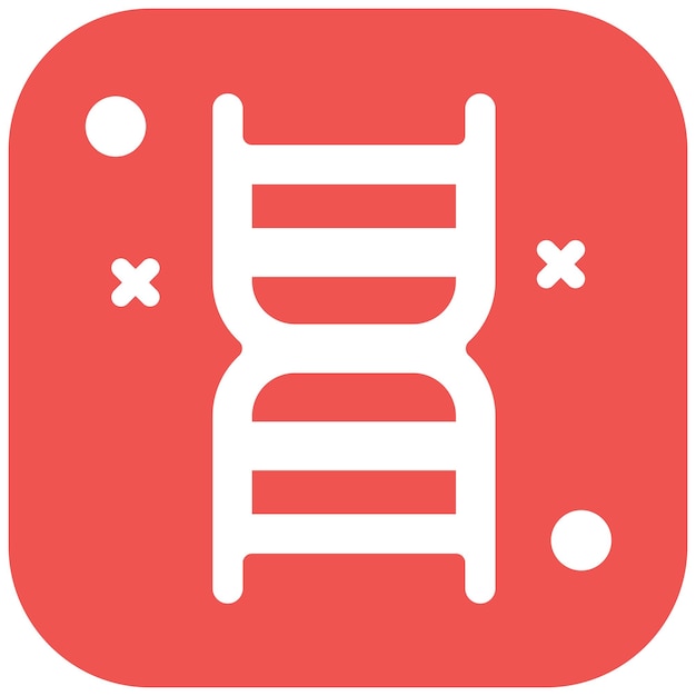 Ilustración del icono vectorial de ADN del conjunto de iconos de laboratorio