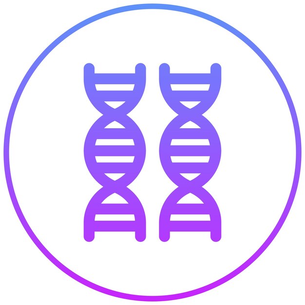 Ilustración del icono vectorial de ADN del conjunto de iconos de salud mental