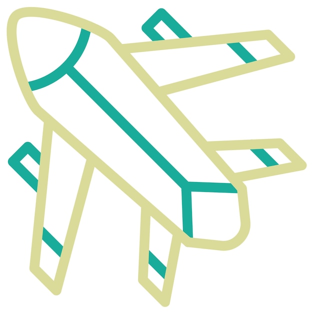 Ilustración del icono vectorial de la aeronave del conjunto de iconos de transporte
