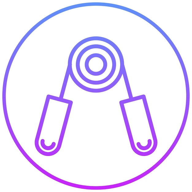 Ilustración del icono vectorial de agarre del conjunto de iconos de Pilates