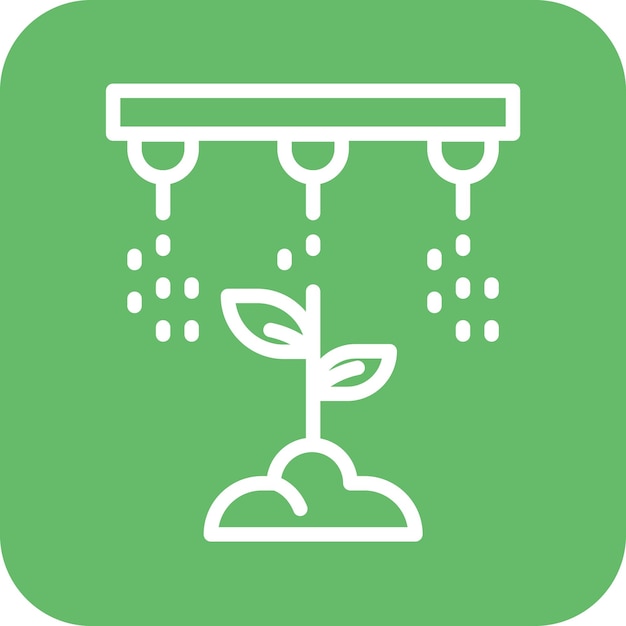 Ilustración del icono vectorial de agricultura inteligente del conjunto de iconos de agricultura