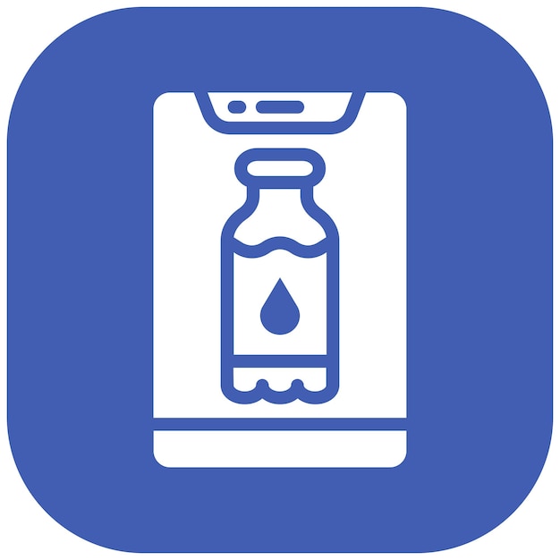 Ilustración del icono vectorial del agua del conjunto de iconos de la aplicación Workout
