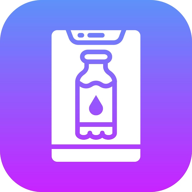 Ilustración del icono vectorial del agua del conjunto de iconos de la aplicación Workout