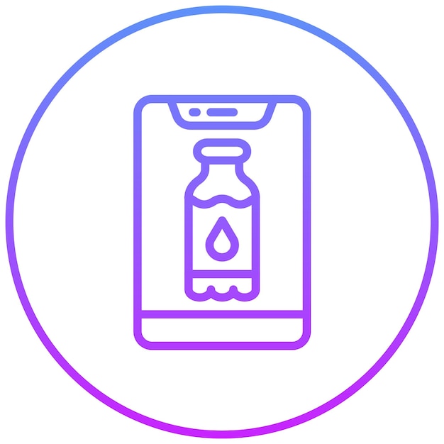 Ilustración del icono vectorial del agua del conjunto de iconos de la aplicación Workout