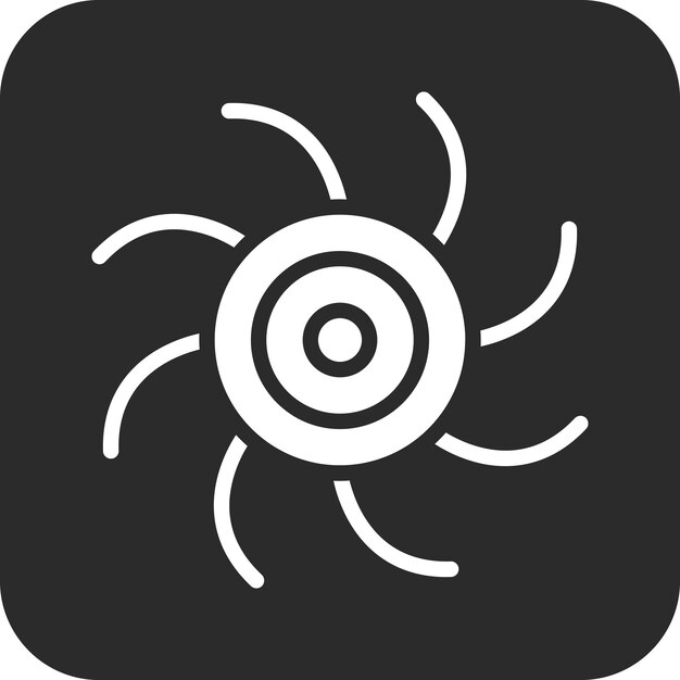 Ilustración del icono vectorial de agujero negro del conjunto de iconos de tecnología espacial