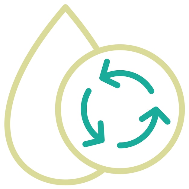 Ilustración del icono vectorial de Ahorro de Agua del conjunto de iconos de Energía Sostenible