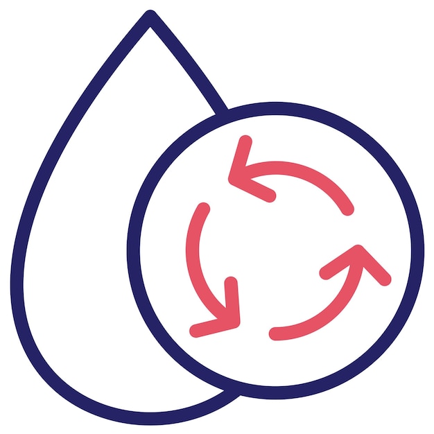 Ilustración del icono vectorial de Ahorro de Agua del conjunto de iconos de Energía Sostenible