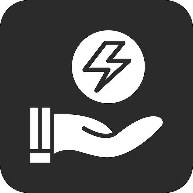 Ilustración del icono vectorial de ahorro de energía del conjunto de iconos de energía renovable