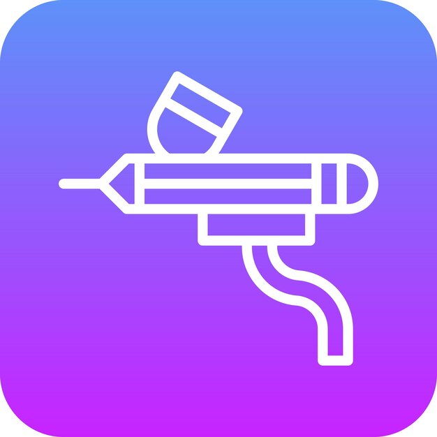 Ilustración del icono vectorial de Airbrush del conjunto de iconos de reparación de automóviles