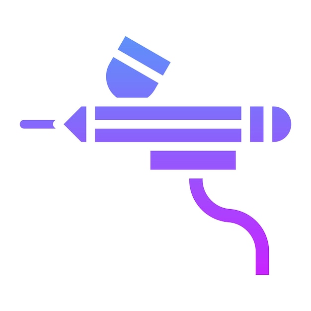 Ilustración del icono vectorial de Airbrush del conjunto de iconos de reparación de automóviles