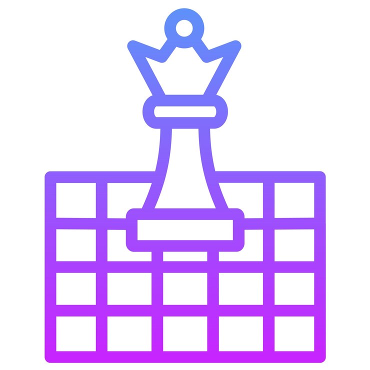 Vector ilustración del icono vectorial de ajedrez del juego en línea