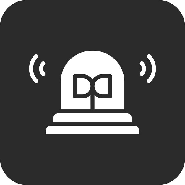 Ilustración del icono vectorial de alarma de incendio del conjunto de iconos de la ciudad inteligente