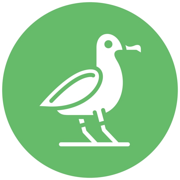 Ilustración del icono vectorial de albatros del conjunto de iconos de Coastline