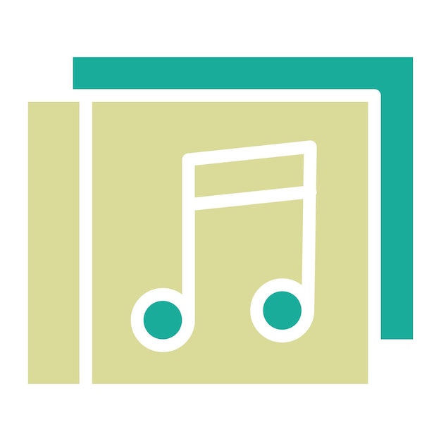 Ilustración del icono vectorial del álbum de música del conjunto de iconos de entretenimiento