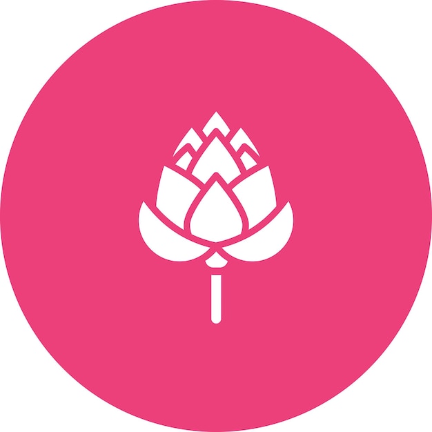 Ilustración del icono vectorial de alcachofa del conjunto de iconos de frutas y verduras