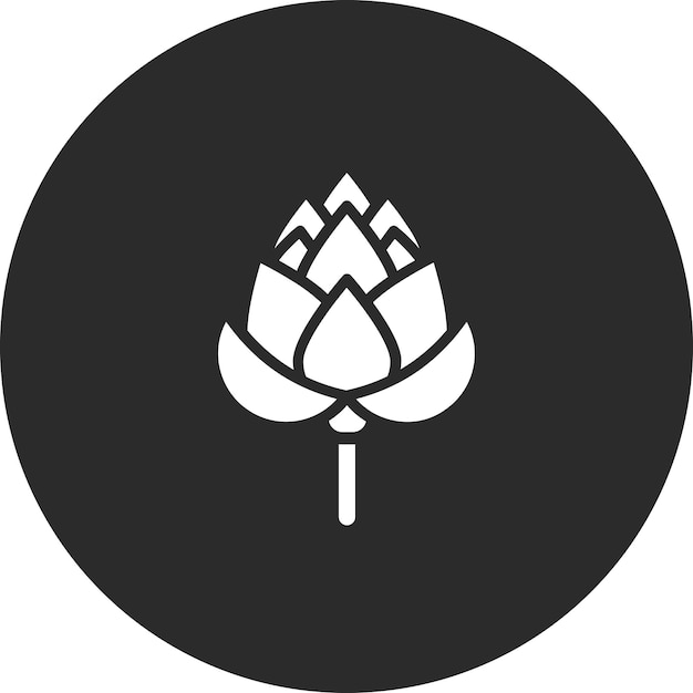 Ilustración del icono vectorial de alcachofa del conjunto de iconos de frutas y verduras
