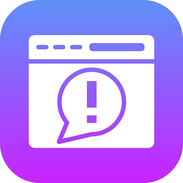 Ilustración del icono vectorial de alerta de mensaje del conjunto de iconos de marketing web
